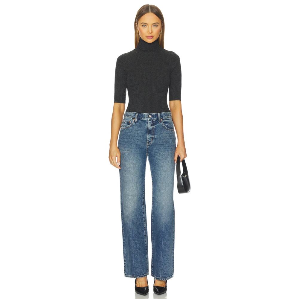 Pistola Stevie High Rise Relaxed Flare Jeans Size 27 Medium Wash Minimalist Chic